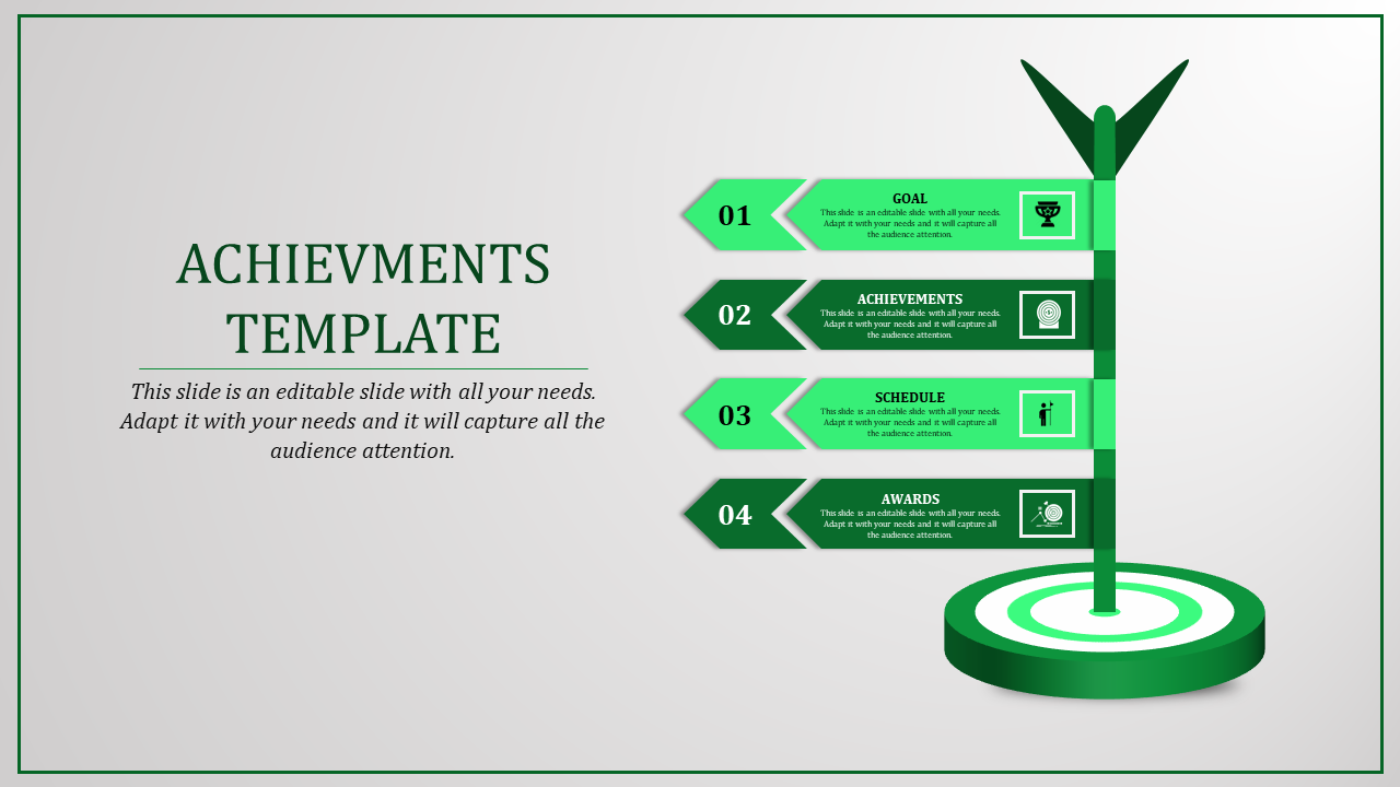 achievement powerpoint presentation-achievement Templates-4-green